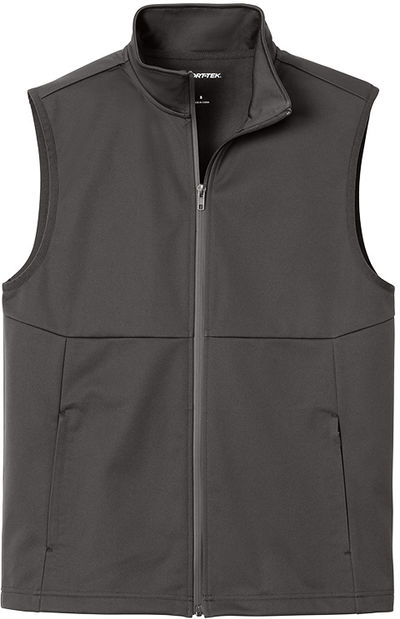 Am image of a Custom SportTek Soft Shell Vest in Graphite!