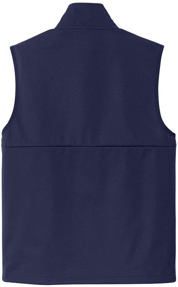 Am image of a Custom SportTek Soft Shell Vest in True Navy!
