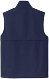 Am image of a Custom SportTek Soft Shell Vest in True Navy!