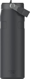 Am image of a Custom Stanley IceFlow Aerolight Flip Straw Water Bottle 24 oz in Black!