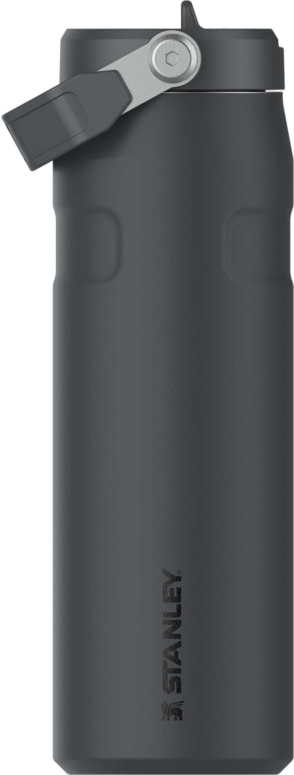 Am image of a Custom Stanley IceFlow Aerolight Flip Straw Water Bottle 24 oz in Black!