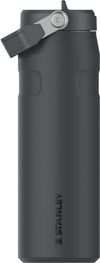 Am image of a Custom Stanley IceFlow Aerolight Flip Straw Water Bottle 24 oz in Black!