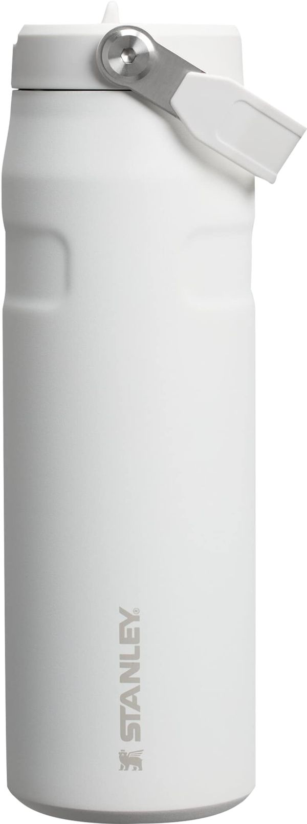 Am image of a Custom Stanley IceFlow Aerolight Flip Straw Water Bottle 24 oz in Frost!