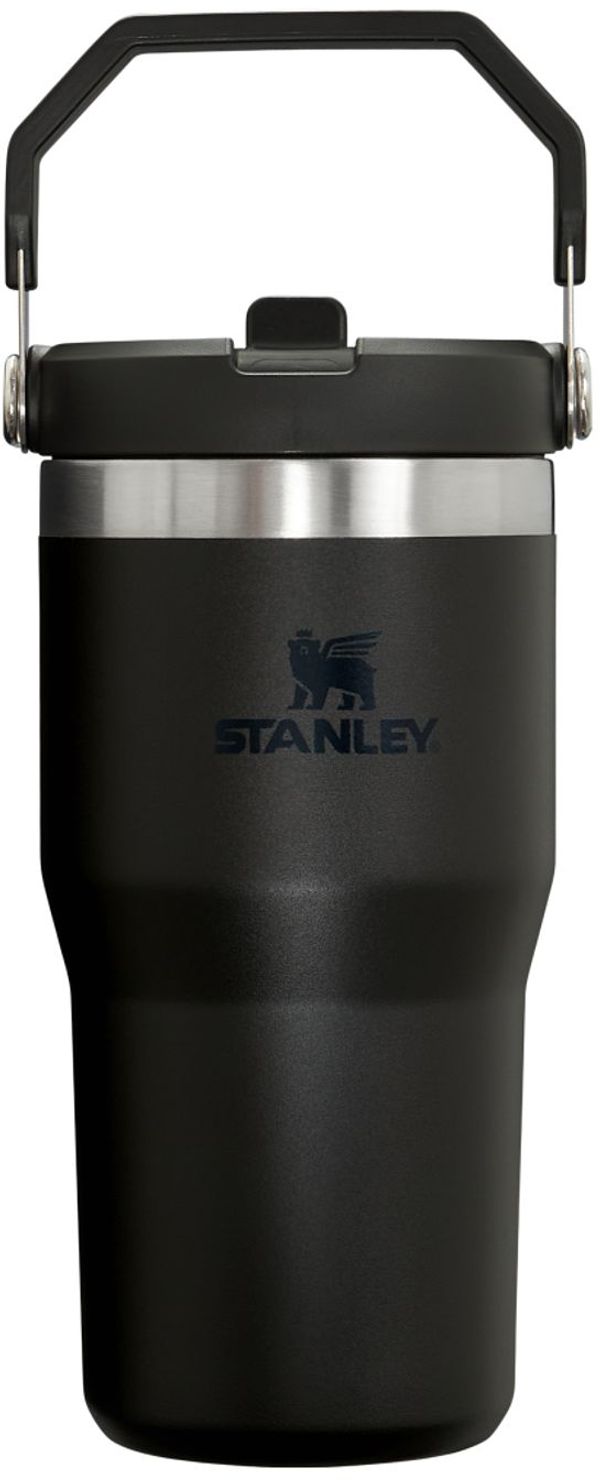 Am image of a Custom Stanley IceFlow Flip Straw Tumbler 20 oz in Black!