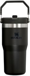 Am image of a Custom Stanley IceFlow Flip Straw Tumbler 20 oz in Black!