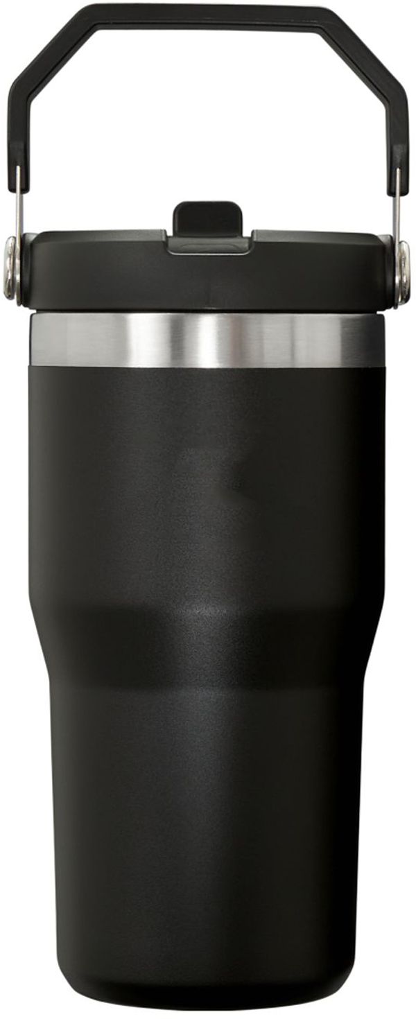Am image of a Custom Stanley IceFlow Flip Straw Tumbler 20 oz in Black!