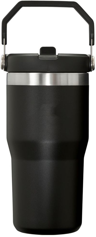 Am image of a Custom Stanley IceFlow Flip Straw Tumbler 20 oz in Black!