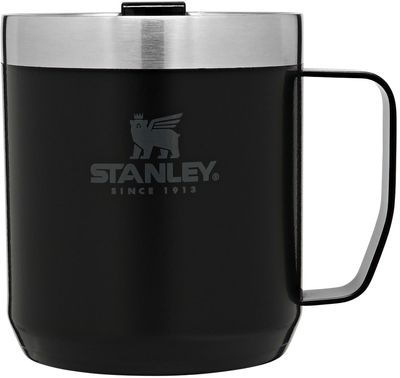 Am image of a Custom Stanley Legendary Camp Mug 12 oz in Black!
