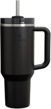 Am image of a Custom Stanley Quencher H2O FlowState Tumbler 40 oz in Black!