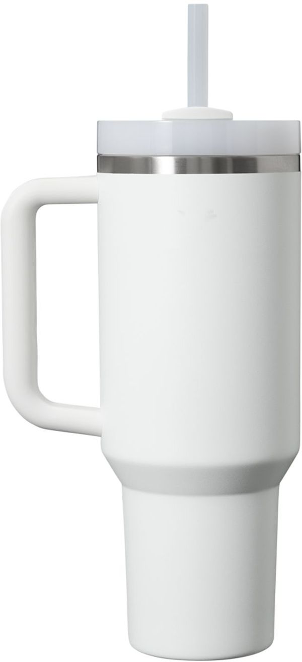 Am image of a Custom Stanley Quencher H2O FlowState Tumbler 40 oz in Frost!