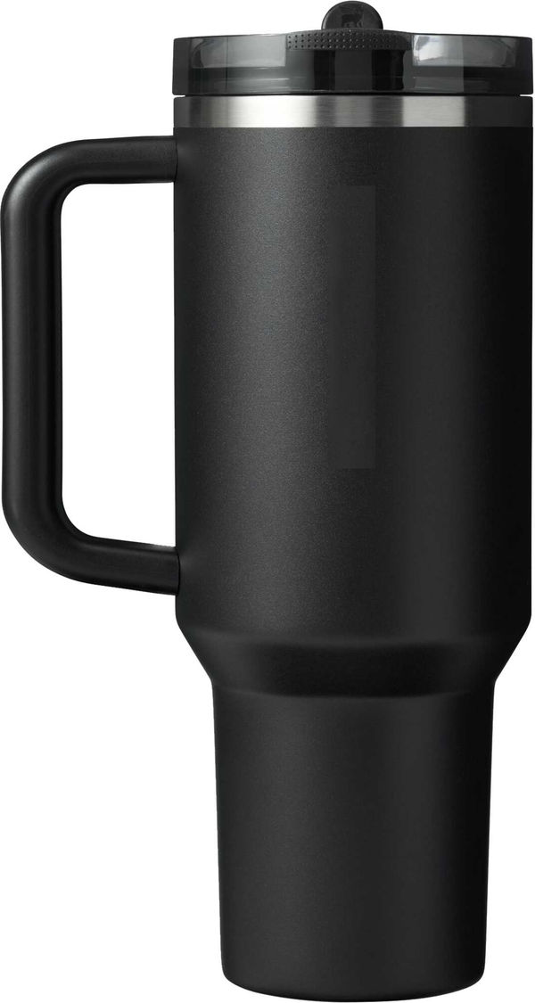 An image of a Custom Stanley Quencher ProTour Flip Straw Tumbler 30 oz in Black!