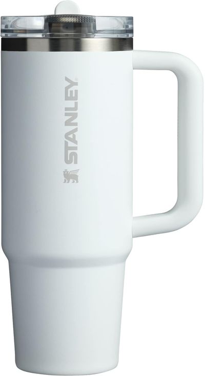 Am image of a Custom Stanley Quencher ProTour Flip Straw Tumbler 30 oz in Frost!