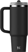 Am image of a Custom Stanley Quencher ProTour Flip Straw Tumbler 40 oz in Black!