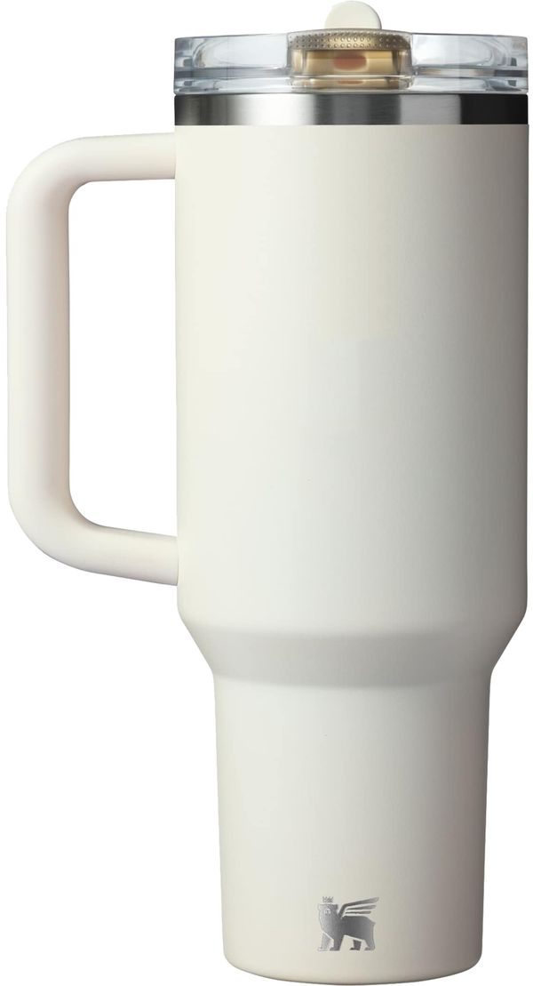 Am image of a Custom Stanley Quencher ProTour Flip Straw Tumbler 40 oz in Cream!