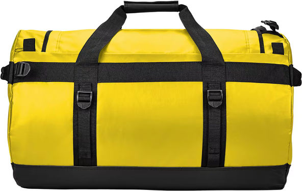 An image of a Custom STORMTECH ATLANTIS WATERPROOF GEAR BAG M in YELLOW / BLACK!