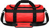 An image of a Custom Stormtech Atlantis Waterproof Gear Bag Small in BOLD RED / BLACK!