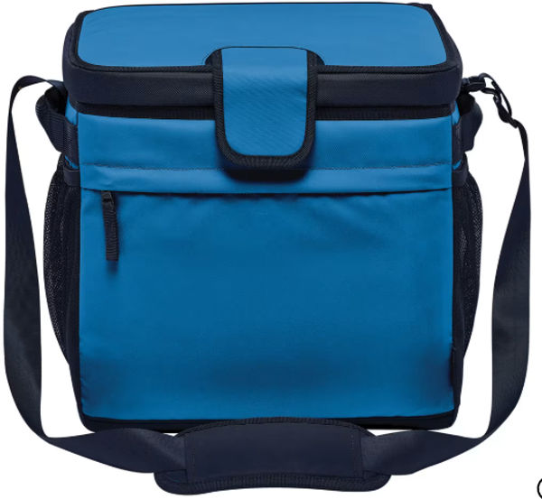 An image of a Custom Stormtech Magellan Cooler Bag 16 Can in Azure Blue/Navy!