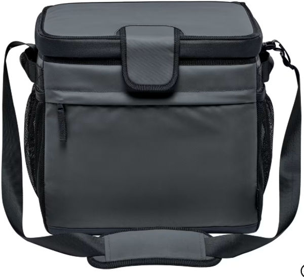 An image of a Custom Stormtech Magellan Cooler Bag 16 Can in Dolphin/Black!