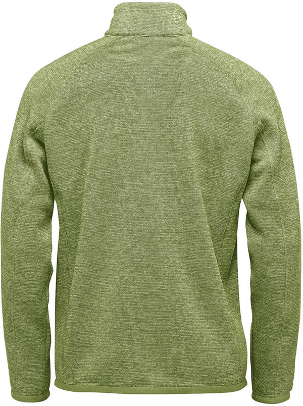 Am image of a Custom Stormtech Men's Avalante Full Zip Fleece Jacket in Sage Green Heather!