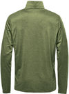 Am image of a Custom Stormtech Men's Milano Quarter Zip Pullover in Sage Green Heather!