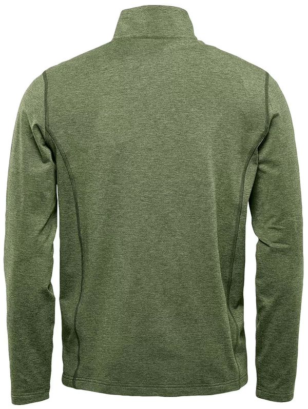 An image of a Custom Stormtech Men's Treeline Performance Quarter Zip Pullover in Sage Green Heather!