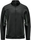 Am image of a Custom Stormtech Mens Appaloosa Knit Jacket in Black/Graphite!