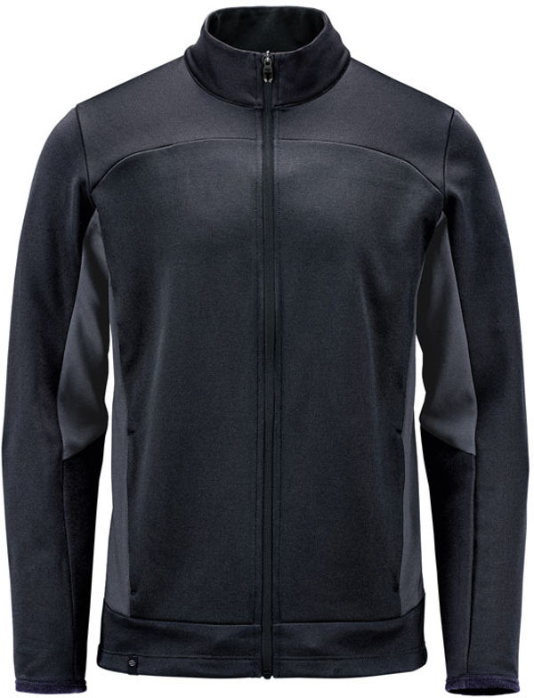 Am image of a Custom Stormtech Mens Appaloosa Knit Jacket in Midnight/Dusk!
