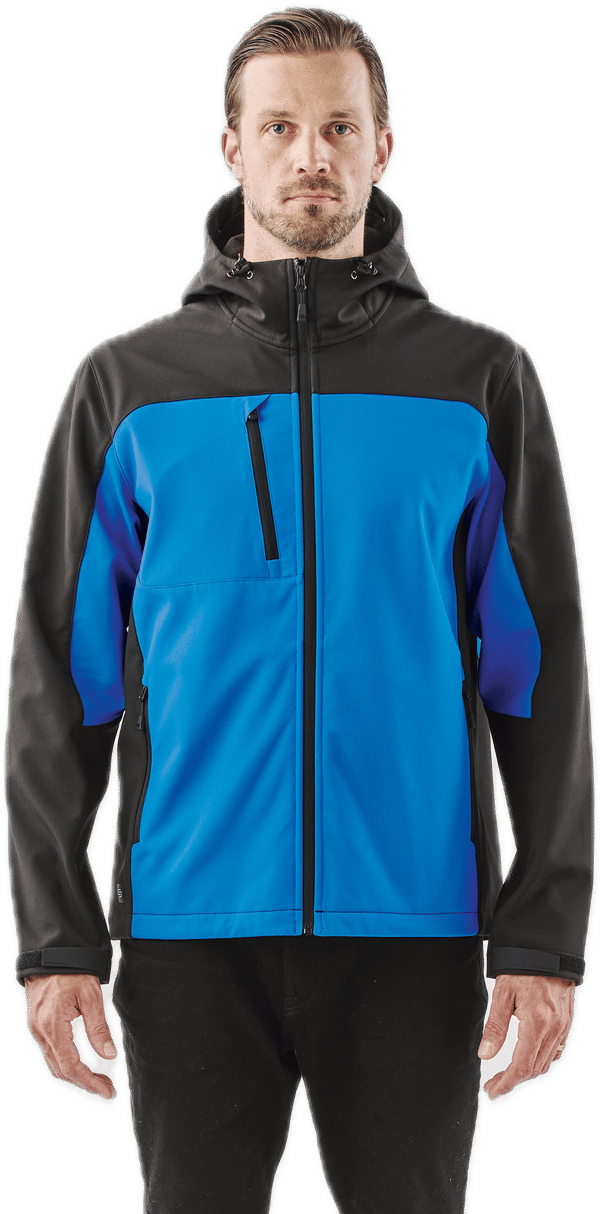 An image of a Custom Stormtech Mens Cascades Softshell Hoody!