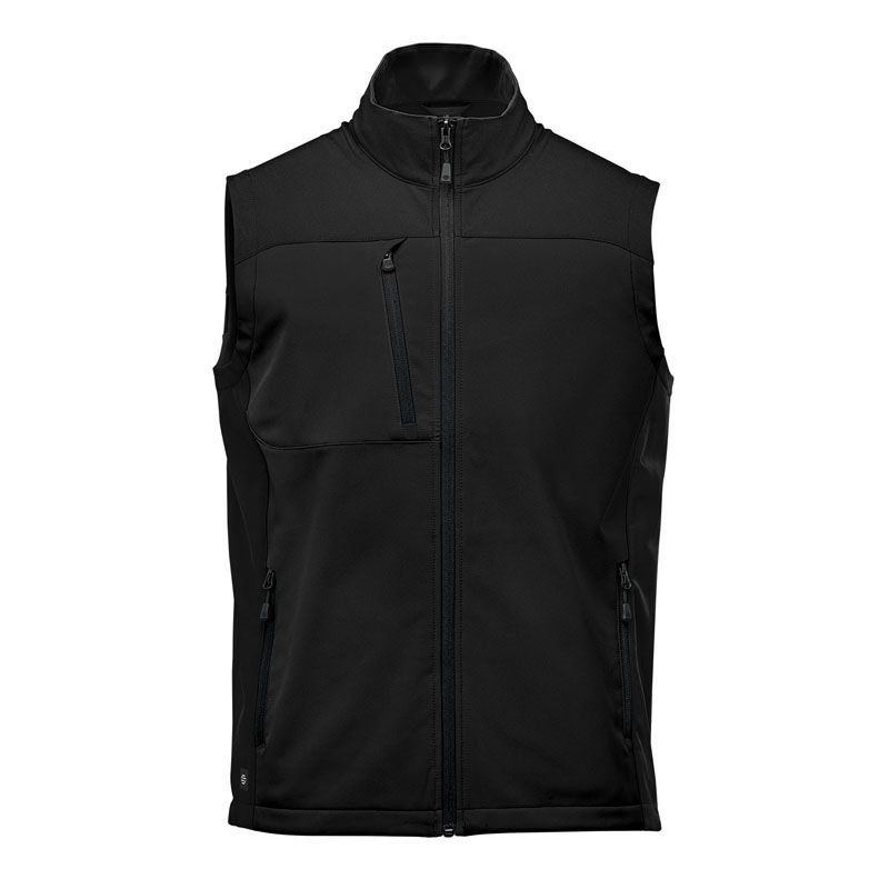 Stormtech Mens Cascades Softshell Vest in Black/black