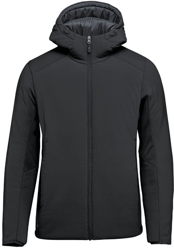 Am image of a Custom Stormtech Mens Cascadia Thermal Jacket in Black!