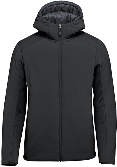 Am image of a Custom Stormtech Mens Cascadia Thermal Jacket in Black!