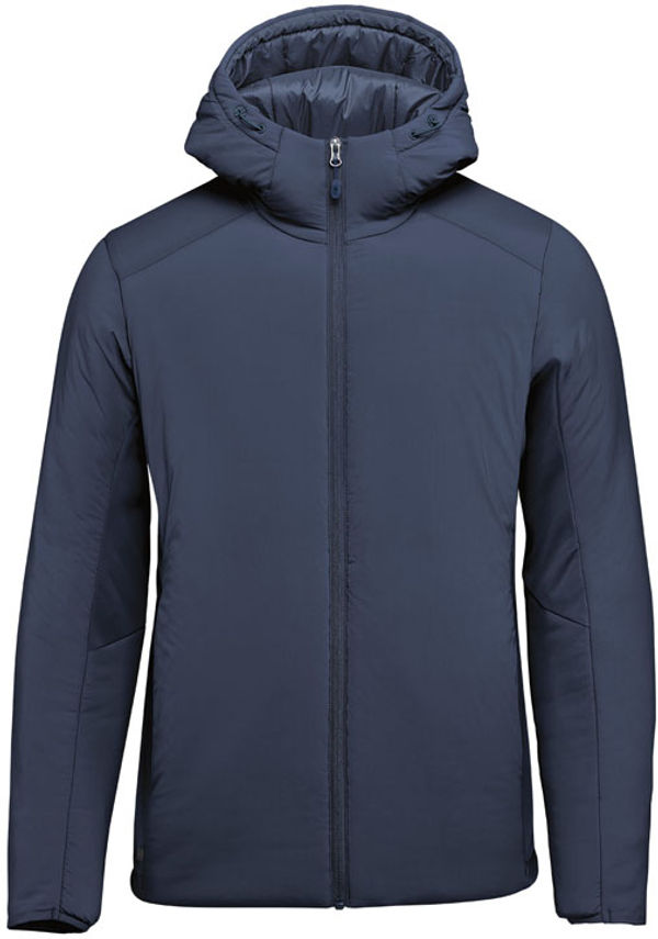Am image of a Custom Stormtech Mens Cascadia Thermal Jacket in Midnight!