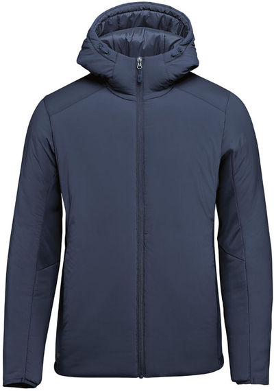 Am image of a Custom Stormtech Mens Cascadia Thermal Jacket in Midnight!