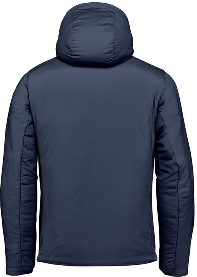Am image of a Custom Stormtech Mens Cascadia Thermal Jacket in Midnight!