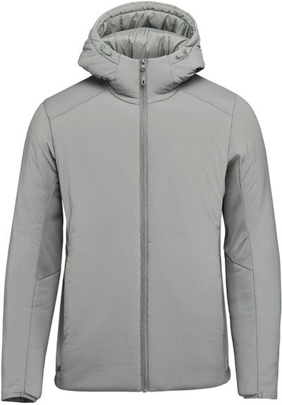 Am image of a Custom Stormtech Mens Cascadia Thermal Jacket in Storm Grey!