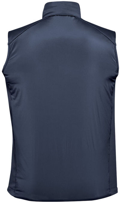 Am image of a Custom Stormtech Mens Cascadia Thermal Vest in Midnight!