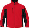 An image of a Custom Stormtech Mens Crew Bonded Shell in Red/Black!