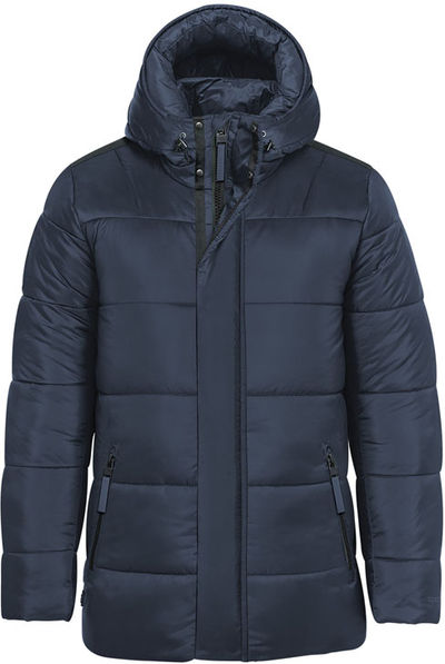 Am image of a Custom Stormtech Mens Elkridge Parka in Midnight!