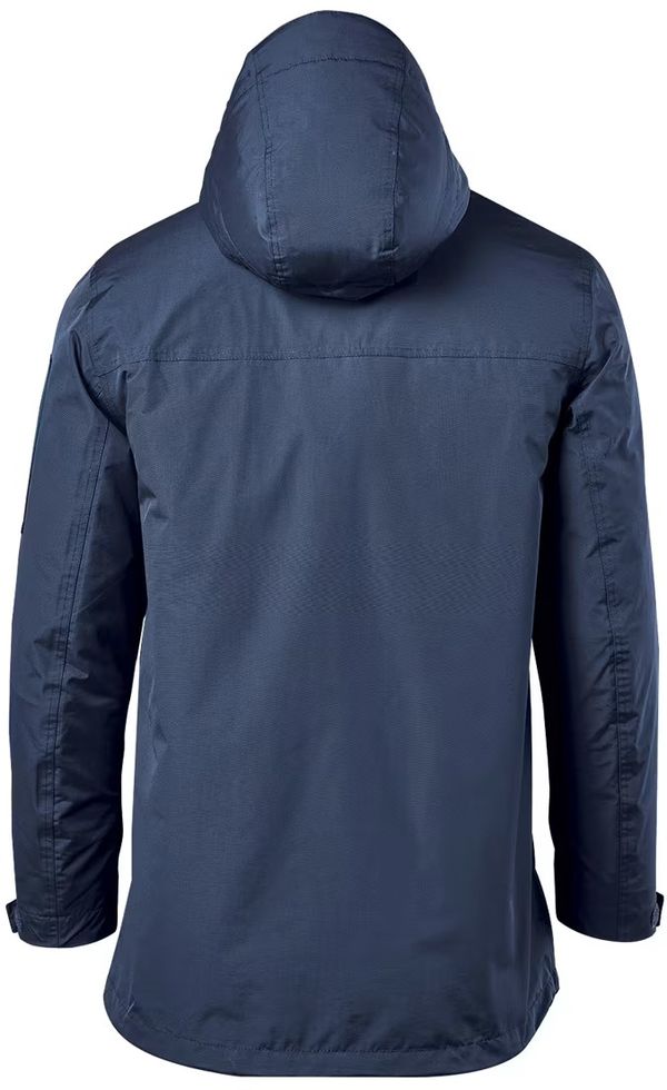 An image of a Custom Stormtech Mens Fairbanks 5 in 1 System Jacket in Navy!