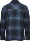 Am image of a Custom Stormtech Mens Highland Plaid Shacket in Midnight/Dusk!
