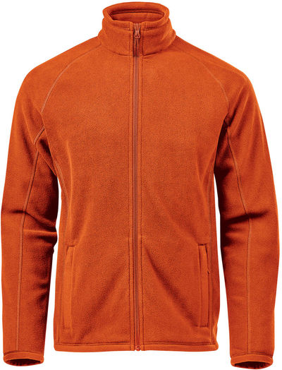 Am image of a Custom Stormtech Mens Montauk Fleece Jacket in Rust!