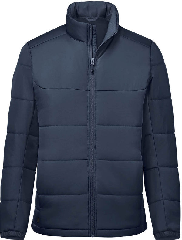 An image of a Custom Stormtech Mens Sierra Quilted Jacket in Navy!