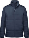 An image of a Custom Stormtech Mens Sierra Quilted Jacket in Navy!