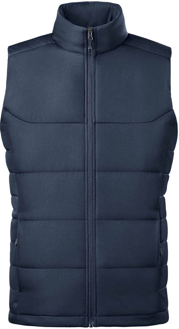 An image of a Custom Stormtech Mens Sierra Quilted Vest in Navy!
