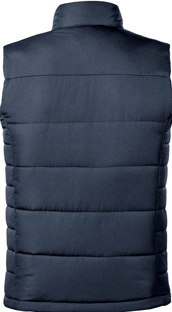 An image of a Custom Stormtech Mens Sierra Quilted Vest in Navy!