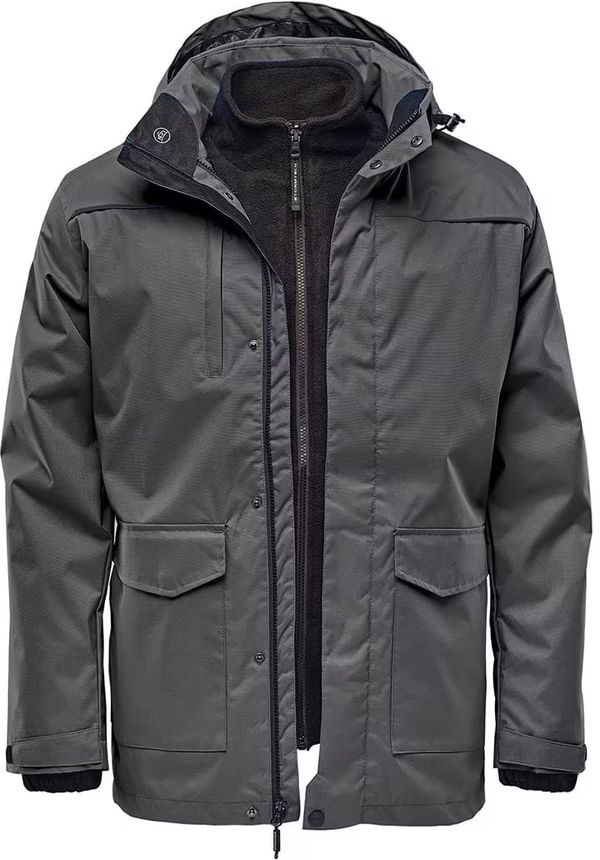 An image of a Custom Stormtech Mens Vertex HD 3 in 1 System Parka in GRANITE!