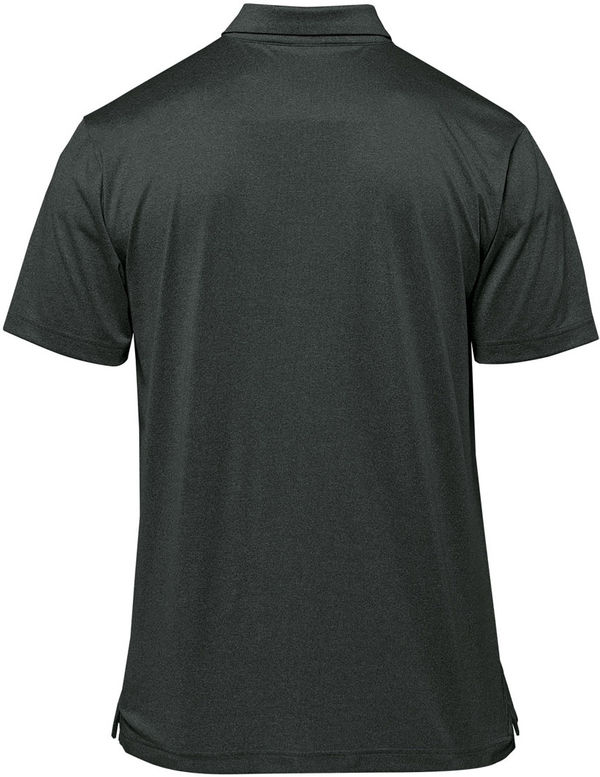 An image of a Custom Stormtech Mens Volante H2X Dry Polo in Charcoal Heather!