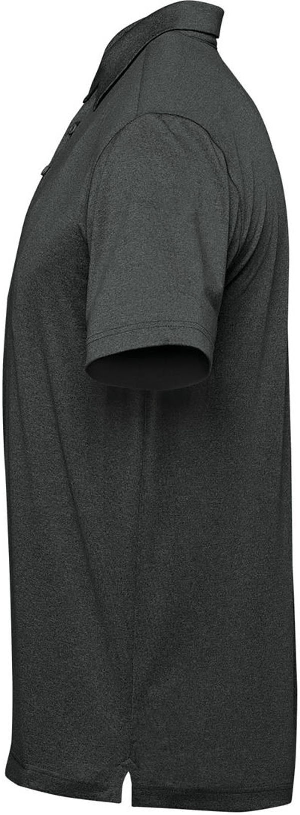 An image of a Custom Stormtech Mens Volante H2X Dry Polo in Charcoal Heather!