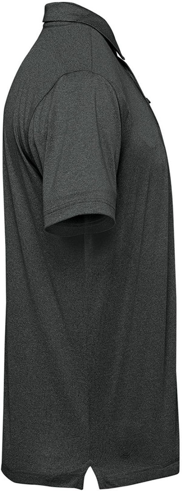 An image of a Custom Stormtech Mens Volante H2X Dry Polo in Charcoal Heather!