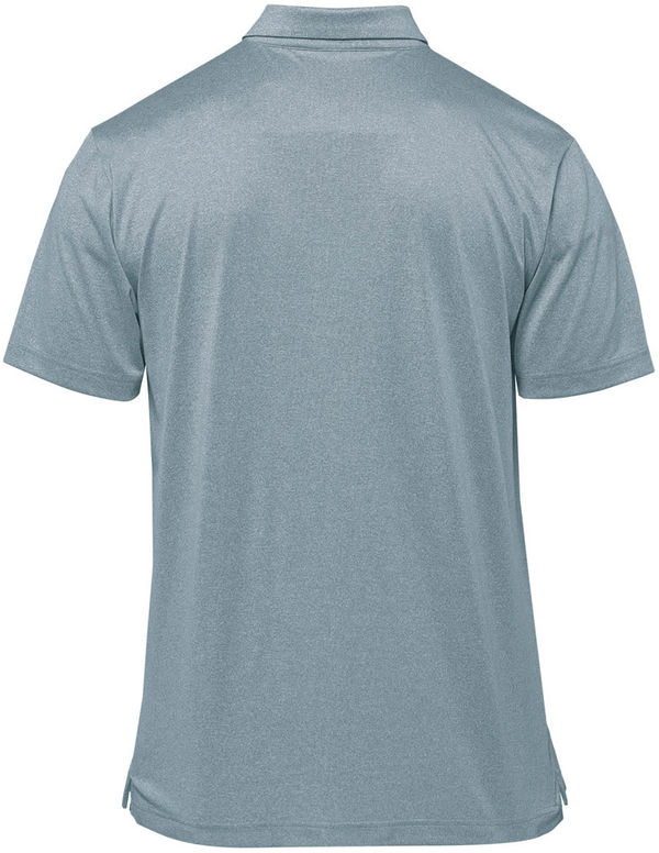 An image of a Custom Stormtech Mens Volante H2X Dry Polo in Retro Blue Heather!
